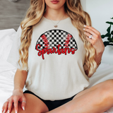 Spartans Checker Baseball Custom Name DTF Print