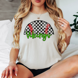 Vikings Checker Baseball Custom Name DTF Print