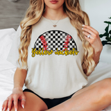 Yellow Jackets Checker Baseball Custom Name DTF Print