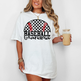 Distressed Checker Baseball Grandma DTF Print