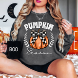 Pumpkin Season Checkered Bow DTF Print
