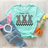 Checker Bunny Trio Easter DTF Print