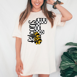 Falcons Checker Cheer DTF Print