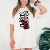 Indians Checker Cheer DTF Print