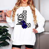 Lions Checker Cheer DTF Print