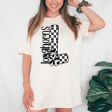 Longhorns Checker Cheer DTF Print