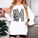 Mustangs Checker Cheer DTF Print