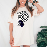 Panthers Checker Cheer DTF Print