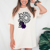Panthers Checker Cheer DTF Print
