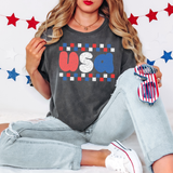 Distressed Checker USA DTF Print