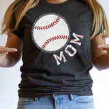 Baseball Mom Faux Chenille DTF Print