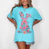 Coquette Floral Bunny DTF Print