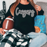 Cougars Outline DTF Print