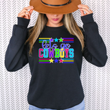 Cowboys Lets Go Multi Color DTF Print