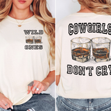 Cowgirls Dont Cry Shot Glasses DTF Print