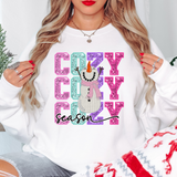 Cozy Season Snowman DTF Print