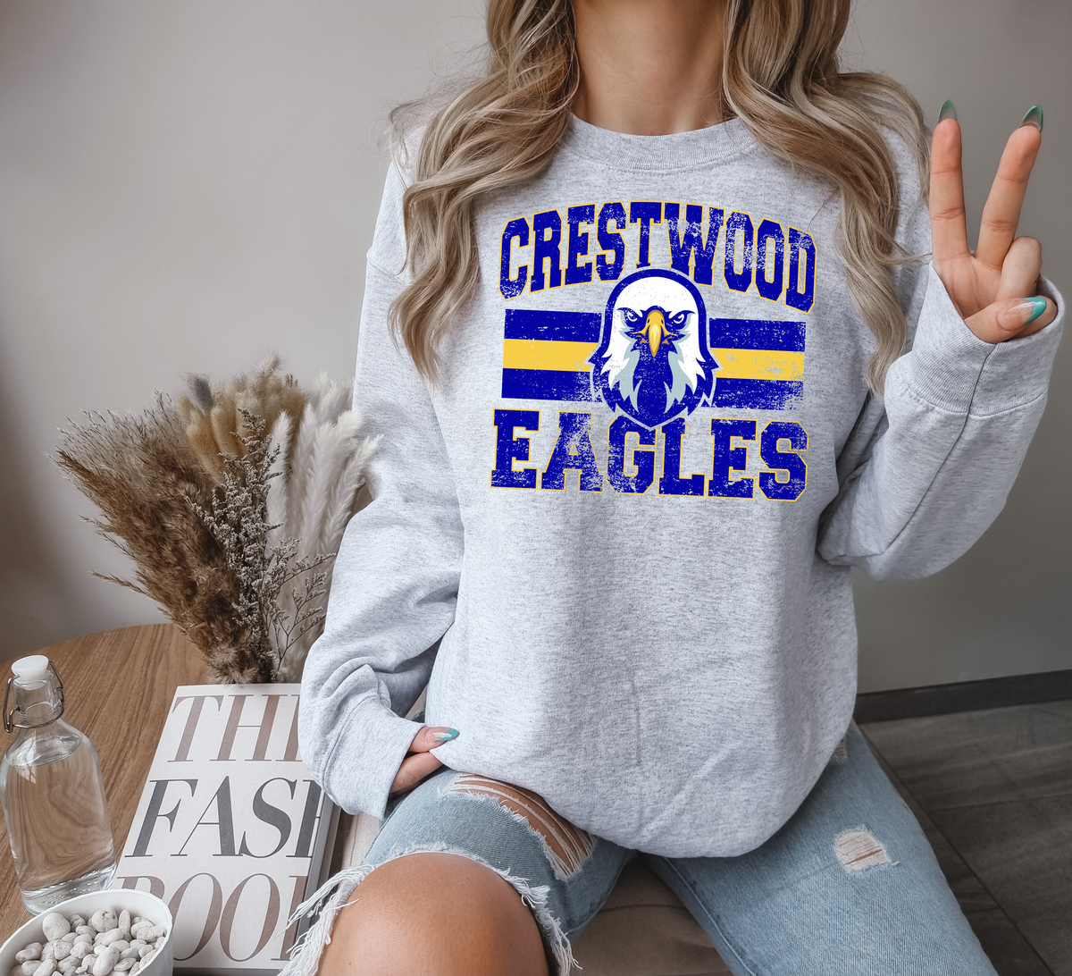 Classic Hometown Crestwood Eagles DTF Print Torch Light
