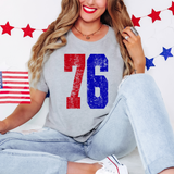 76 distressed DTF Print