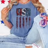 Distressed USA Flag DTF Print