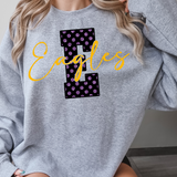 Faux Glitter Polkadot Eagles DTF Print