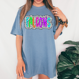 Neon Falcons Dotted Doodle DTF Print