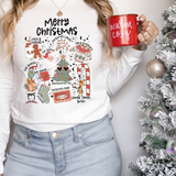 Merry Christmas Favorites Doodle DTF Print