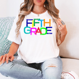 Back To School Elementary Funky Colors DTF Print