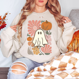 Floral Pumpkin Ghost DTF Print