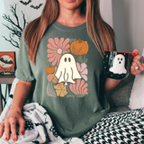 Floral Pumpkin Ghost DTF Print