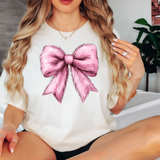 Fuzzy Pink Bow DTF Print