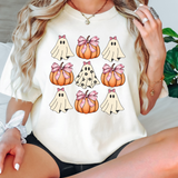 Coquette Ghost Pumpkin Collage DTF Print