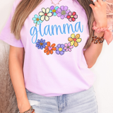 Glamma Spring Flower Circle DTF Print