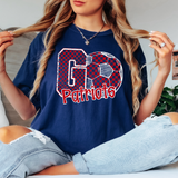 Go Patriots Checker Soccer DTF Print