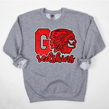 Go Redskins Glitter Effect DTF Print
