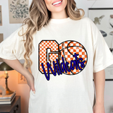 Wildcats Go Basketball Checker DTF Print