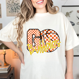 Buffalos Go Basketball Checker DTF Print