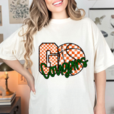 Cougars Go Basketball Checker DTF Print