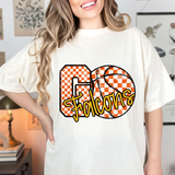Falcons Go Basketball Checker DTF Print