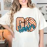 Hawks Go Basketball Checker DTF Print