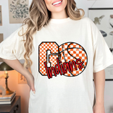 Indians Go Basketball Checker DTF Print