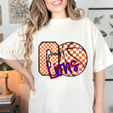 Lions Go Basketball Checker DTF Print