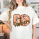 Panthers Go Basketball Checker DTF Print