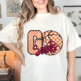 Saints Go Basketball Checker DTF Print