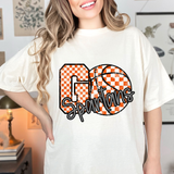 Spartans Go Basketball Checker DTF Print