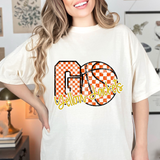 Yellow Jackets Go Basketball Checker DTF Print
