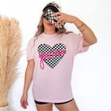Grammie Retro Checker Heart Family Names DTF Print