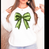 Fuzzy Grinch Coquette Bow DTF Print