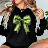 Fuzzy Grinch Coquette Bow DTF Print