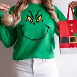 Grinch Face DTF Print