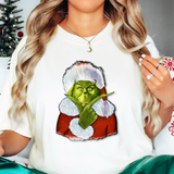 Grinch Face DTF Print